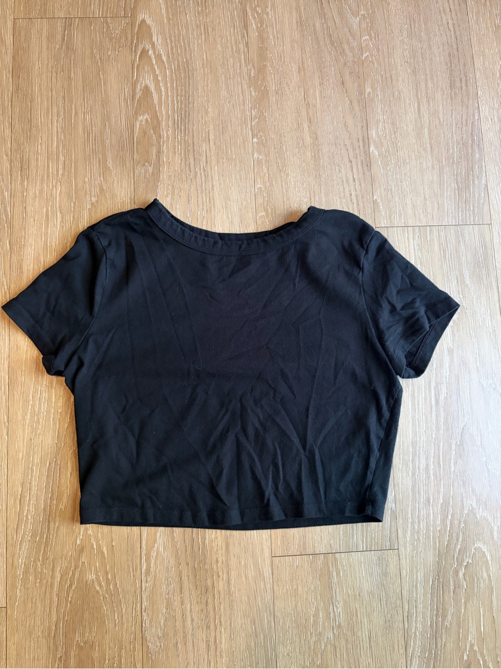 Wild Fable Black Cropped Baby Tee